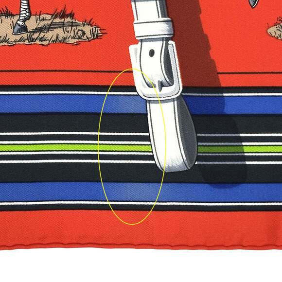HERMES Authentic Red Silk Scarf - Picture 7 of 8